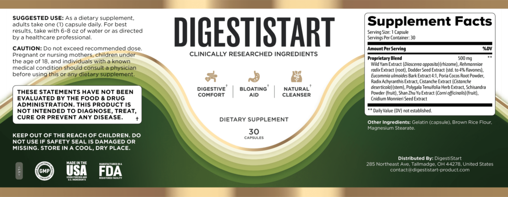What are the ingredients inside DigestiStart?